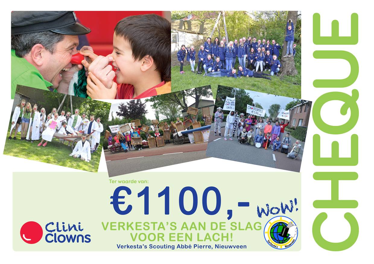 Verkesta Clini-Clowns Cheque