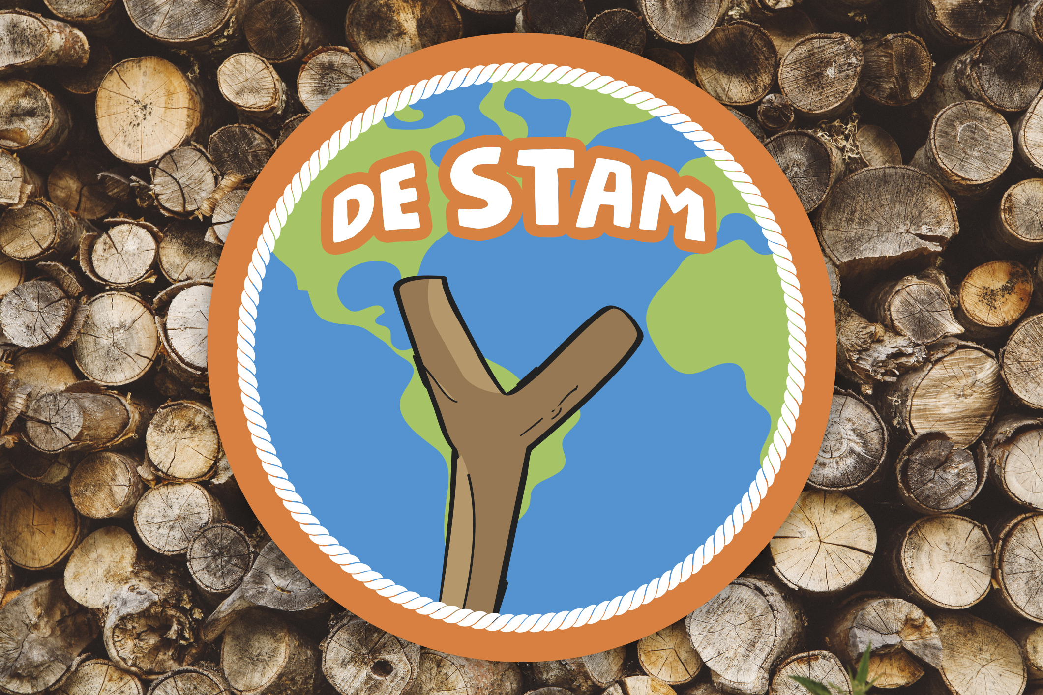 Vintage toned pile of logs